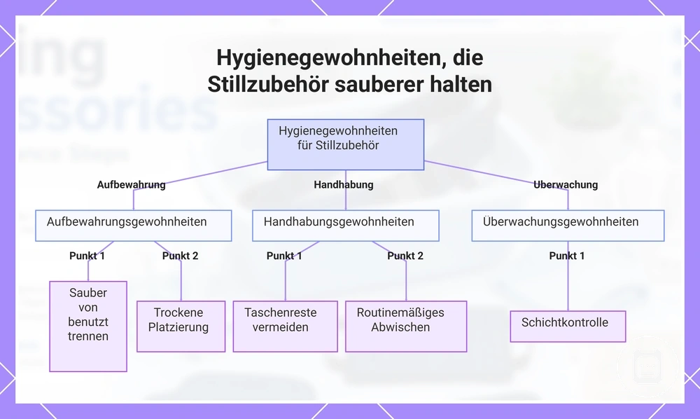 Hygienegewohnheiten, die Pflegezubehör sauberer halten
