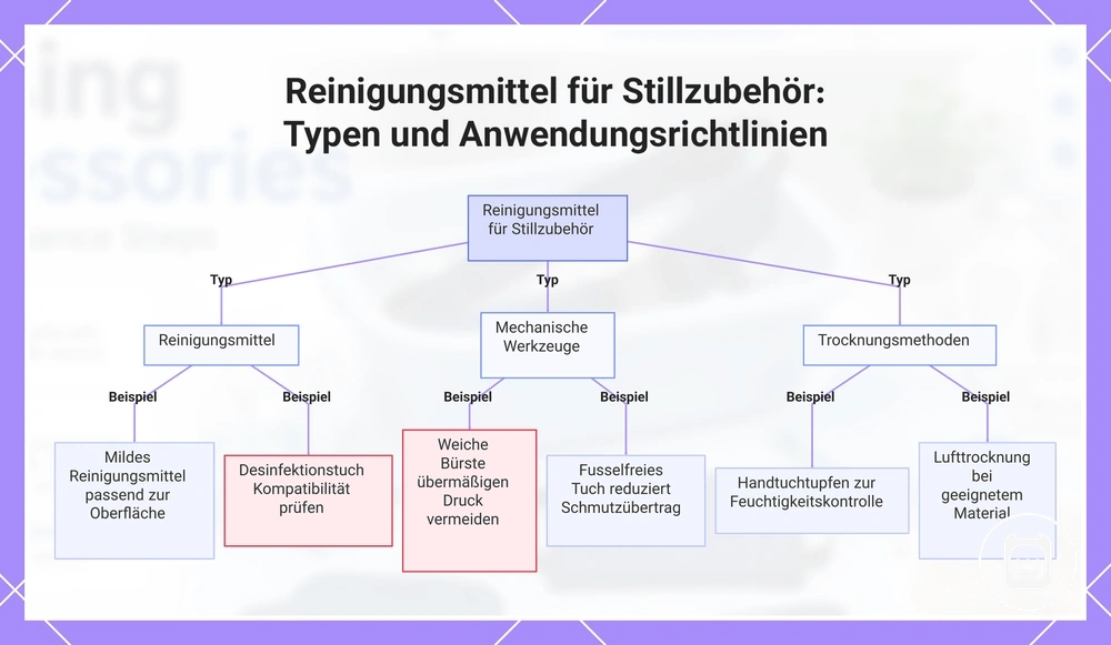 Reinigungsmittel für Pflegezubehör: Typen und Anwendungsrichtlinien
