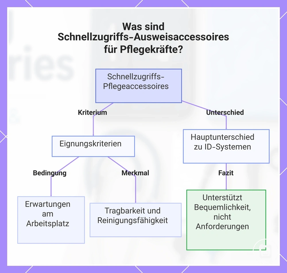 Schnell zugängliches Ausweiszubehör für Pflegekräfte