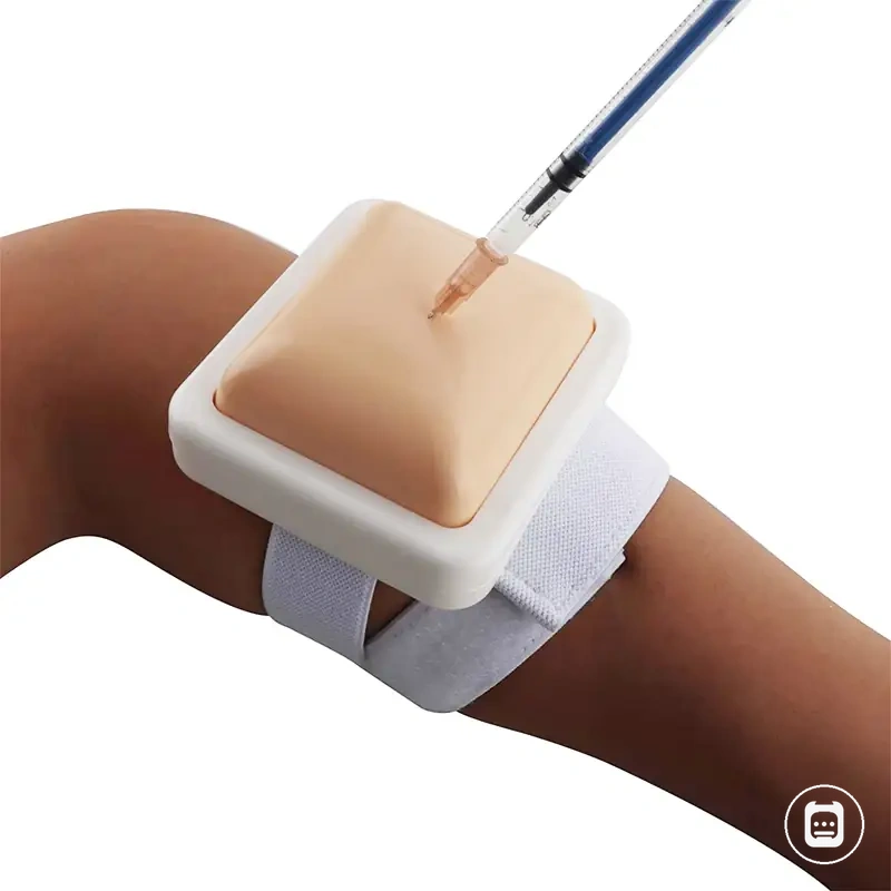 Injection training pad with elastic strap for nurse student practice