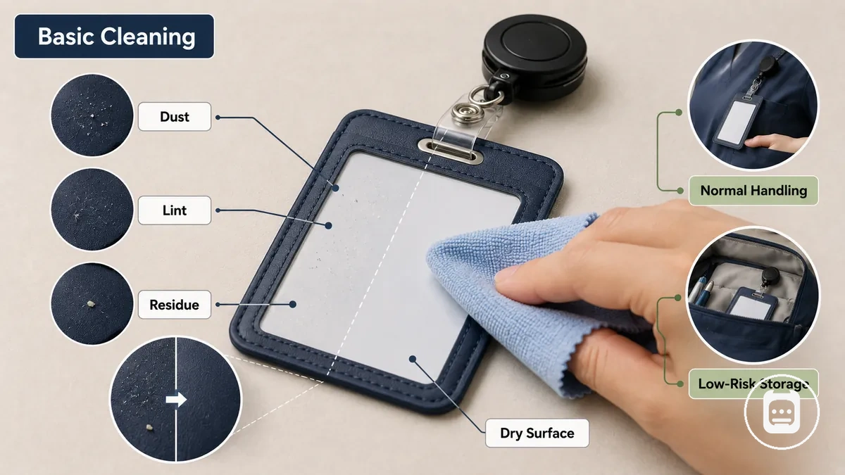 Basic cleaning of a lightly used nursing accessory with dust and surface residue