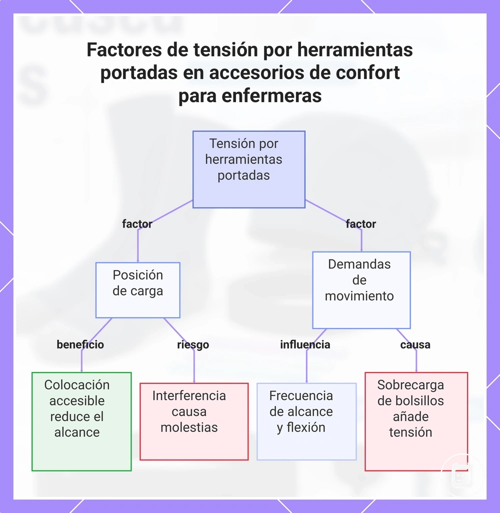 Factores de carga, posición y movimiento de herramientas transportadas durante un turno de enfermería