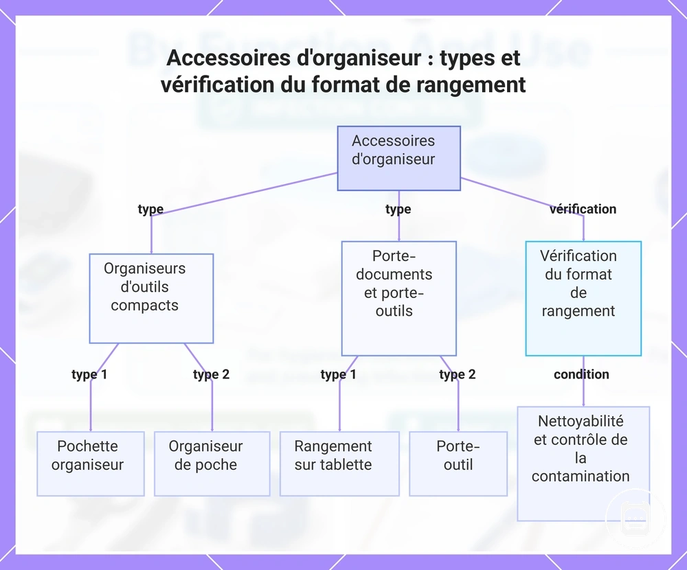 Accessoires d’organisation : types et vérification du format de rangement