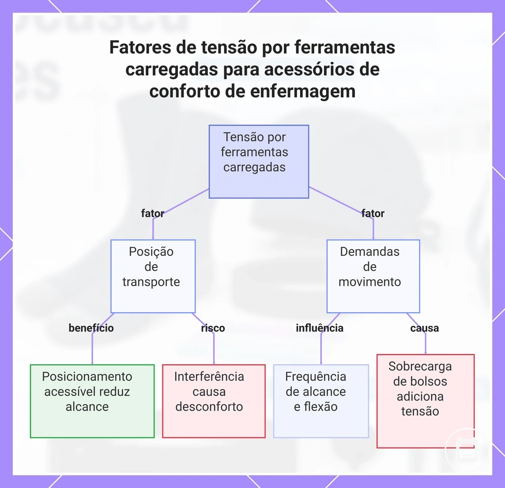 Fatores de tensão por ferramentas transportadas para acessórios de conforto de enfermagem