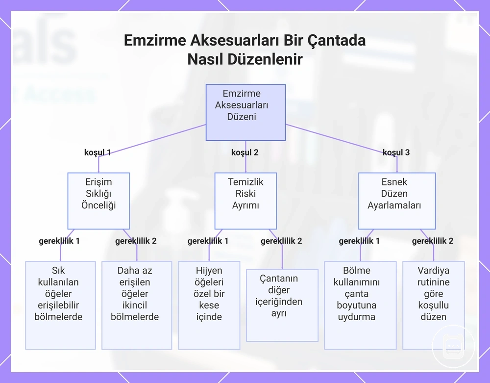 Hemşirelik aksesuarları bir çantada nasıl düzenlenir
